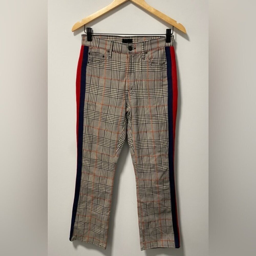 Mother The Insider High Rise Plaid Ankle Jeans Size 26 - Picture 7 of 14